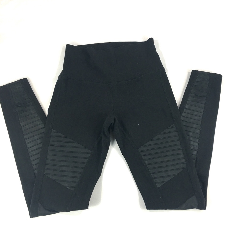 💎SOLD💎RARE ALO Black High Waist Moto Yoga Pants - Picture 6 of 6